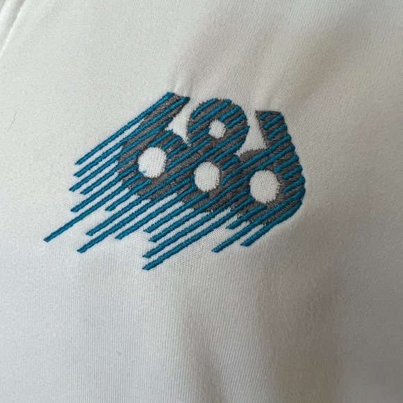 686 White Zip Up Sweatshirt - Lightweight Fleece -Jacket Size Medium- Men’s - Picture 3 of 10